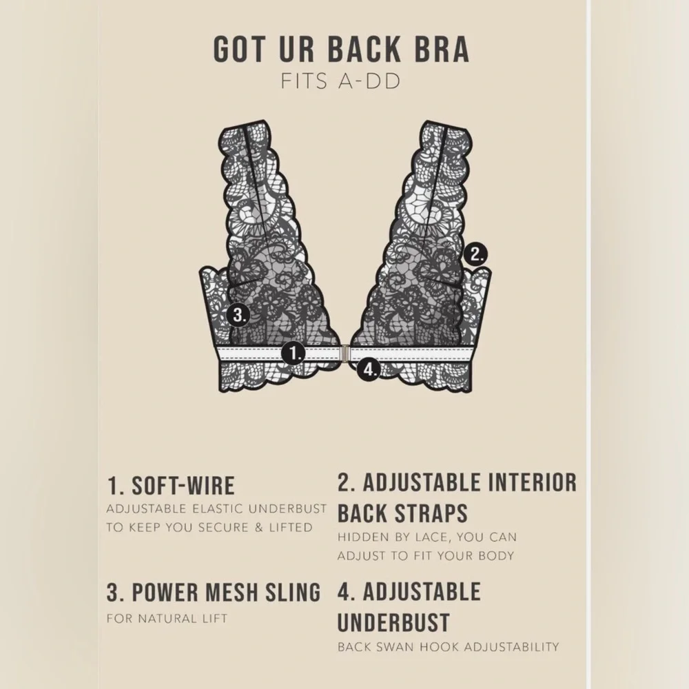 NWT We are HAH -Got Ur Back Bra in Siren Red